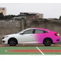 lila cooler Tint -Autofilm für Rückspiegel